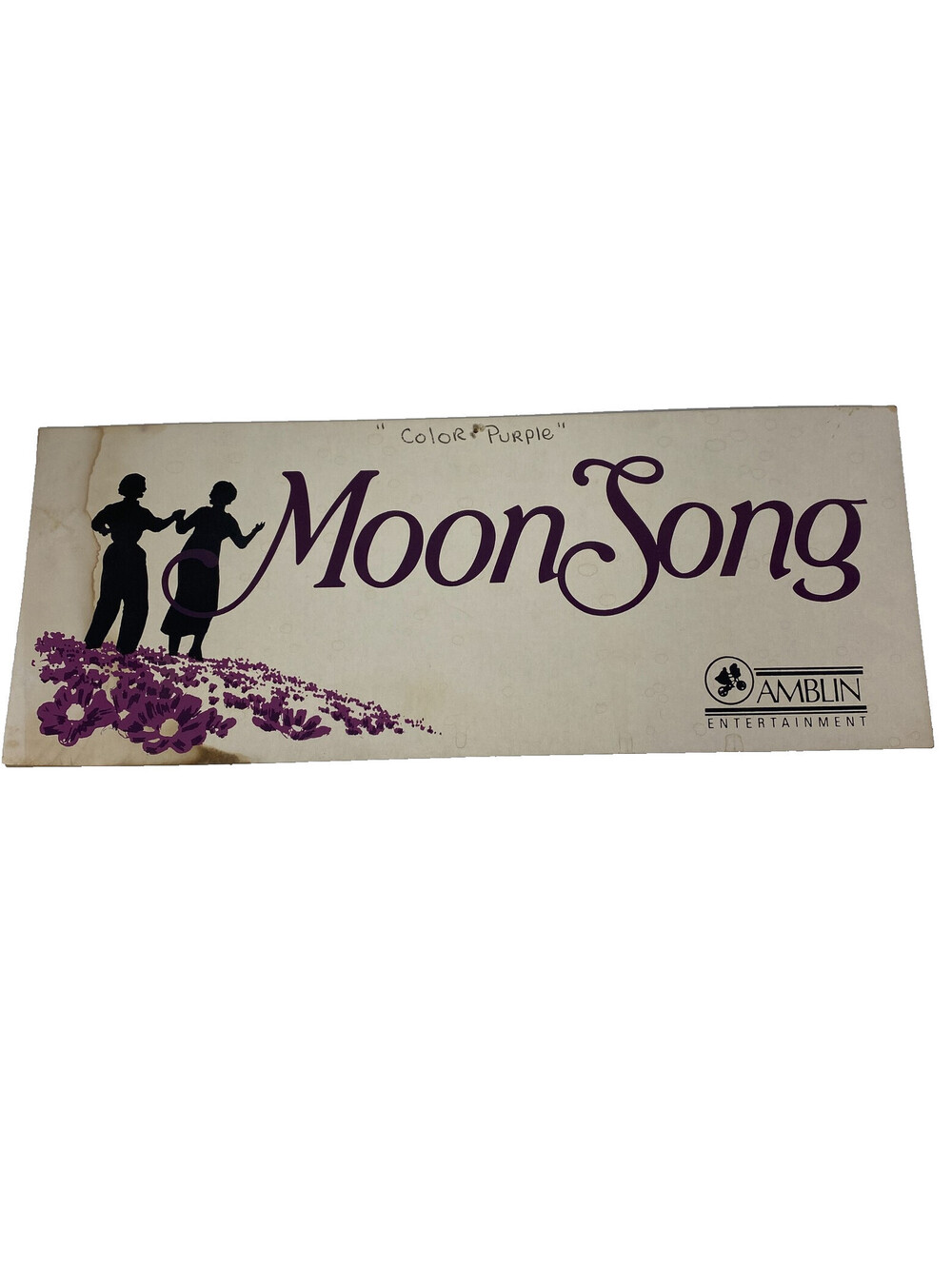 1985 Amblin Entertainment MoonSong Card The Color Purple Spielberg Movie Promo